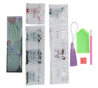DIY Shiny Diamond Embroidered Bookmarks with Tassel for Crafts Decor Applicable Scene (AA263)