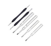 DIY Stainless Steel Leather Sewing Craft Tools Including 1Pcs Ruler 2Pcs Alloy Leathercraft Tools and 1Pcs Stitching Groover Mixed Color 174x19x0.5mm