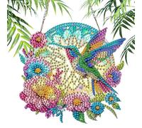 DIY Sun Catcher - Crystal Bird Acrylic Ornament, Rhinestone Painting Diamond Art, Hanging Egg Shaped Design | Colourful Light Pendants, Home Garden Yard Wall Window Indoor Outdoor Hanging Decoration