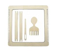 DIY Tapestry Knitting Machine - Wooden Weaving Loom with Comb Shuttle & Needle Set for Handmade Sweaters