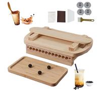 DIY Tapioca Pearls Maker, tabla de frotar manual para perlas Boba, bandeja de madera incluida, perfecta para los amantes del té con leche y chefs caseros