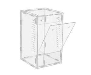 DIY Transparent Acrylic Spider Enclosure - Build Your Pet's Home | Self-Assembly Terrarium For Jumping Spiders Amphibians | For Arthropods Mantises Small Reptiles, Ventilated Escape-Proof Easy Clean