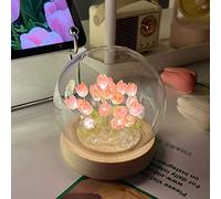 DIY Tulipán Luz nocturna hecha a mano Decoración de muebles simulación flor dormitorio lámpara de mesa para dormir niños niña pareja papas fritas regalo ambiente decoración decoración escritorio