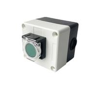 DIY verde reinicio momentáneo 22mm interruptor de botón con cubierta de plástico 1P 5A caja de Control de arranque de energía del elevador IP65 impermeable