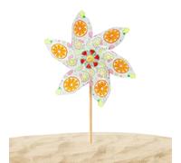 DIY Windmill Craft Kit - Color Your Own Pinwheel Spinner for Kids Art Project, Handmade Garden Wind Spinner with Rotating Windmill Function, Outdoor Decoration Toy for Garden Activities