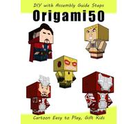DIY with Assembly Guide Steps Origami 50 Cartoon Easy to Play, Gift Kids: Cartoon, Game, Characters Template - Fun for All Ages