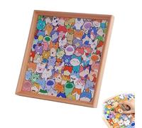 DIY Wooden Coloring Puzzles Cats, Wooden Cat Puzzle Frame, Cat Puzzles Decor for Home Decoration Craft Lover (no Pen)