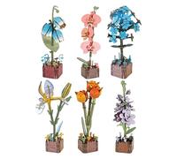 DIY Wooden Flower Puzzle - Flower Building Craft Set | 24.4x16.5x1cm Packaging, 140g Weight, Self-Assembled Wooden Puzzle for Kids, Home Decoration, Relaxation, Shelf Display