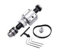 DIY Woodworking Cutting Grinding No Power Spindle Assembly with B10/B12/B16 Drill Chuck Set for Table Saw Bench Drill(B16-180XL)