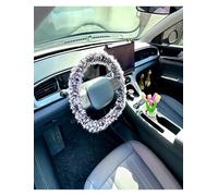 DIY Yarn Steering Wheel Grip, Winter Car Steering Wheel Wrap, for Cold Weather Steering Cover, Soft Knit Auto Interior(Color 4,200g/3-pack)