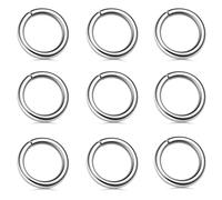 DIY925 10 anillos de encuadernación de 2 mm de diámetro de plata de ley 925 para joyería, calidad de joyería