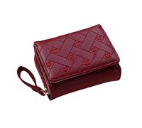 Diyafas Cartera Pequeña de Mujer Corazón Bordado Monedero Señoras Tarjetero con Múltiples Ranuras para Tarjetas