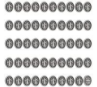 diyalo Exorcismo San Benito de Nursia/Medalla Milagrosa/Jesús Cruz Perlas sueltas para DIY Rosario Collar Pulsera de oración Coronilla Joyería Parte, Metal, No es una piedra preciosa