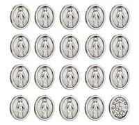 diyalo Exorcismo San Benito de Nursia/Medalla Milagrosa/Jesús Cruz Perlas sueltas para DIY Rosario Collar Pulsera de oración Coronilla Joyería Parte, Metal, No es una piedra preciosa