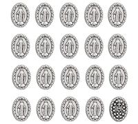 diyalo Exorcismo San Benito de Nursia/Medalla Milagrosa/Jesús Cruz Perlas sueltas para DIY Rosario Collar Pulsera de oración Coronilla Joyería Parte, Metal, No es una piedra preciosa