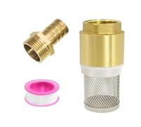DIYCUT 1" Válvula de Retención, Válvula Antirretorno Desague, Válvulas de Pie, Filtro Acero Inox, con Racor Roscado Macho y Junta, para Bombas de Agua, Tubería Aspiración y Conductos