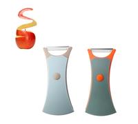 DIYCUT 2 Piezas Peladors de Patatas, Pelador Multifuncional de Tiras 2 en 1, Pelador Verduras Giratorio, Hoja de Acero Inoxidable, Peladors en Juliana, Apto para Patatas, Calabaza, Manzanas