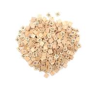 DIYCUT 500 Piezas Juego de Letras, Letras de Madera, Fichas Scrabble Pequeñas, Letra para Educativas, Perfectas para Manualidades, Juegos de Mesa y Aprendizaje