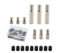 DIYCUT 9 Piezas Prolongador Válvula en Latón, Extensor Valvula de Aire Coche 20/27/40mm, Adaptador de Extensión de Valvula, para Bicicleta, Scooter, Moto, Coche, Neumáticos y Equipamiento Invernal