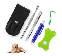 DIYCUT Pinzas para Quitar Garrapatas, 6 Piezas Quita Garrapatas, Antigarrapatas para Perros, con Lupa y Bolsa de Almacenamiento, Eliminar Garrapatas, Piojos y Suciedad