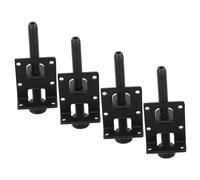 DIYEAH 1 Juego Ajuste De Tornillos De Almohadilla Pesado Niveladores Deber Arrasamiento Clips para Pies De Patas De Muebles Pies De Muebles Planchar Black 4 Piezas