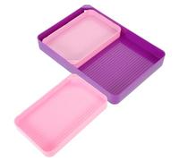 DIYEAH 1 Juego Bandejas de Almacenamiento para Diamantes con Embudo Rosa Contenedor de Gran Capacidad para Manualidades Diy Pintura de Diamantes y Decoraciones