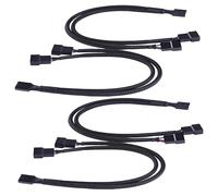 DIYEAH 1 Juego Cable Divisor Pwm Para Ventiladores De Cpu Adaptador De Ventiladores De Caja De Ordenador Negro 4 Piezas