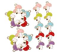 DIYEAH 1 Juego Colgante De Hongo Hongos Joyería De Setas Cuentas Pop Cuentas De Setas Colgante De Aleación Accesorio Diy Encanto Del Collar Del Arte Suministro De Bricolaje 50 Pcs