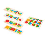 DIYEAH 1 juego de rompecabezas geométrico de madera - Juguete clasificador de colores y formas - Juguete Montessori de fracciones matemáticas para el aprendizaje lógico del reconocimiento de niños