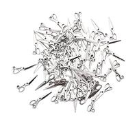 DIYEAH 1 Juego Fabricación De Joyas Colgantes Dijes Tijeras Dije Dije Dije Plata 60 piezas