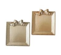 DIYEAH 1 Juego Trays Retro Nórdicos para Fotografía Dorado y Plateado Accesorios Decorativos y Props para Fotos para Imágenes y Elegantes