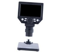 DIYEAH 1 Pieza Microscopio Digital con Pantalla LCD Batería Recargable Aumento de Soporte para Laboratorio y Uso Electrónico