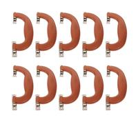 DIYEAH 10 Asas Semicirculares de Plástico Marrón para Maletas y Cajas de Herramientas Repuesto Resistente Base Plateada Antideslizante Compatible para Viajes y Uso Fotográfico