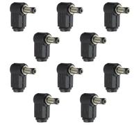 DIYEAH 10 conectores de alimentación de en ángulo recto - Conector compacto de soldadura de orificio pasante de 1'' x 0,8'' para placas de circuitos de dispositivos pequeños Fuente de alimentación