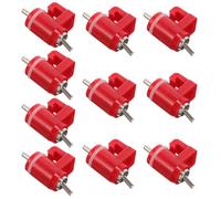 DIYEAH 10 Pezones Bebederos Automáticos para Pollos Boquilla Metálica Roja 10 Piezas Dispensador de Agua Resistente al Sol para Aves de Corral Accesorios Agrícolas para Granjas