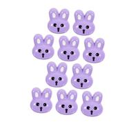 DIYEAH 10 Piezas Botones de Conejo Coloridos de Resina para Ropa Infantil Pack de Adornos Lúdicos para Decoración de Fiesta de Pascua y Manualidades Diy
