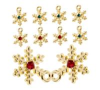 DIYEAH 10 Piezas Colgante De De Nieve Adorno Colgante De Navidad Fiesta Dijes Mini De Nieve Encanto De La Joyería Del De Nieve Llave Escama Para Golden Aleación De Zinc