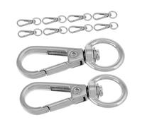 DIYEAH 10 Piezas de Ganchos para Móvil de Metal, Cierres Giratorios Portátiles y Seguros para Llaveros, Accesorios Multiusos Ideales para Uso Diario y DIY