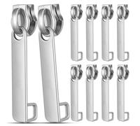 DIYEAH 10 Piezas Deslizador de Cremallera de Nylon Doble Capa Plata para Reparación de Tirador de Cremallera en Equipaje, Compatible Normas de Seguridad para Viajes y Vacaciones