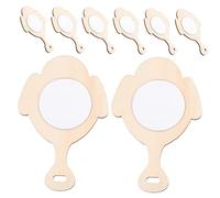 DIYEAH 10 Piezas Espejos de Madera sin para Manualidades Juguetes para Pintar Espejos Delicados de Mano para DIY para Desarrollo Psicomotor