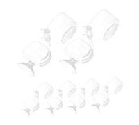 DIYEAH 10 Piezas Plantas de Acuario Soporte Acrílico con Ventosas Transparentes Comedero para Gusanos Rojos y Alimentador para Peces Decoración Funcional para Tanques de Mascotas