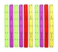 DIYEAH 10 Piezas Regla Blanda de PVC Flexible Regla Recta Transparente Herramienta para Dibujar y Pintar para Talleres Oficinas Escuelas Hogar Suave Irrompible