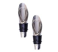 DIYEAH 10 piezas Tapón Vertedor de Vino y Licor de Acero Inoxidable Aireador y Sello de Silicona Cierre Hermético para Botellas Restaurantes Bares y Hogar