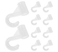 DIYEAH 10 Soportes para Barra de Armario: Soportes Resistentes para Barra de Armario, para Extremos de rieles, Ganchos de tensión de plástico de 19 mm/3/4 de diámetro.