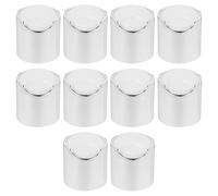 DIYEAH 10 tapas de repuesto para botellas de loción, color plata, material plástico, diseño práctico y resistente, compatibles con botellas de gel y champú