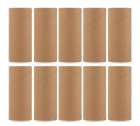 DIYEAH 10 Tubos de Papel Khaki Resistentes para Envolver y Almacenar Monedas, Versátiles y Reutilizables para Documentos y Colección
