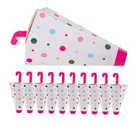 DIYEAH 10 Uds Cajas Caja De Paraguas Claro Cajas De Favor Favores De Fiesta De Piña Cajas De De Fiesta Cesta De Merienda Puesto Plato Contenedores De Almacenamiento Colorful Papel