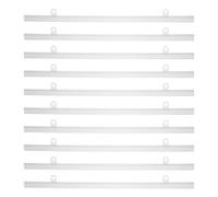 DIYEAH 10 Unidades Barra Colgante de Pvc para Carteles 40 Cm Soporte y Colgadores, Riel para Marco de Póster, Colgador de Tiras de Póster para Supermercados y Centros Comerciales