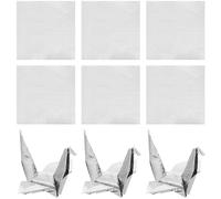DIYEAH 100 hojas de papel de origami plateado, cuadradas, 15 x 15 cm, papel plegable para proyectos manualidades e inodoro, ideal para animales y decoraciones (plata)