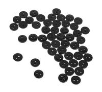 DIYEAH 100 Piezas Botones Redondos de Negros para Coser Proyectos Diy Decoración Ropa Manualidades Álbumes Tarjetas